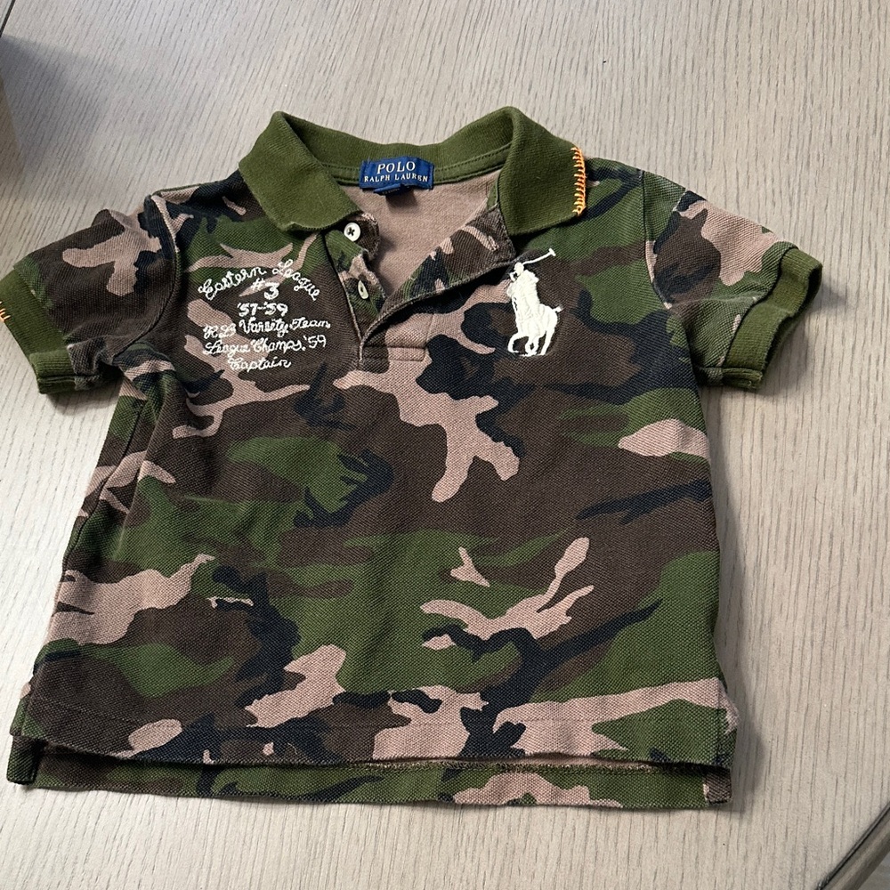 Polo by Ralph Lauren Boys' Olive & Brown Camo Polo Shirt